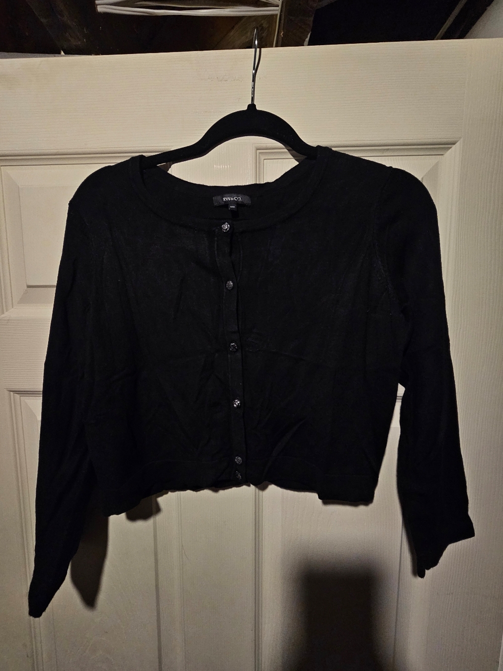 RW&CO Women's Black Cardigan Size Medium